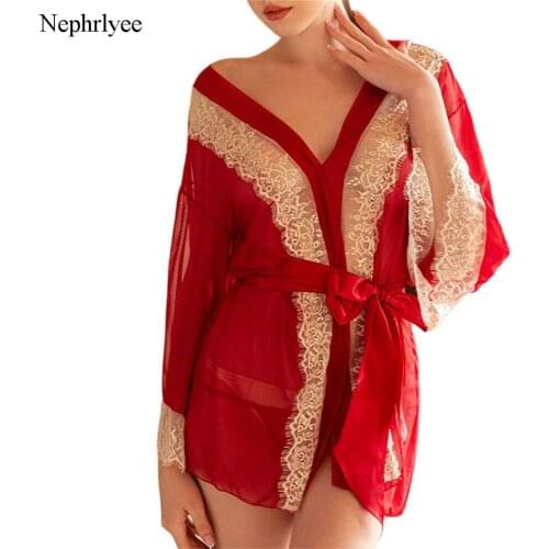 2021 New Sexy Lingerie Robe Dress Women Porno Lingerie Sexy Hot Erotic Underwear Nightwear Sex Costumes Exotic Apparel SLP343