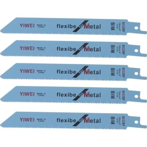5 Pcs 152mm Reciprocating Cut Saw Blade S922BF 2608656014 For Metal Wood Cutting