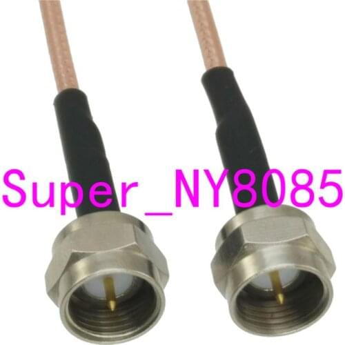 RG316 F TV Male Plug to F TV Male Plug RF Jumper pigtail Cable 6inch~3FT