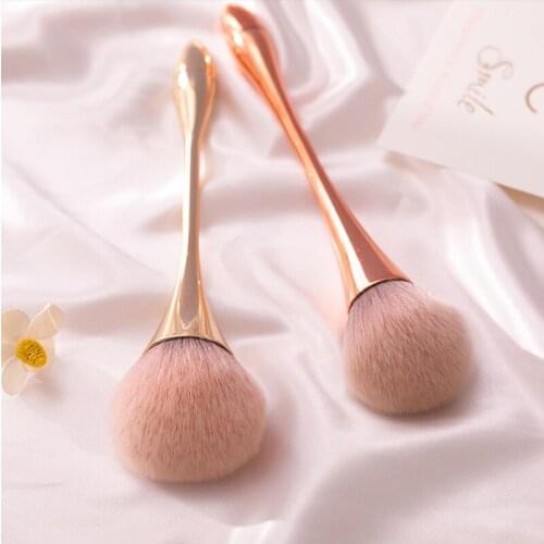 Rose Gold Powder Blush Big Size Foundation Powder Soft Face Blush Makeup Brushes Professional Large Cosmetics Make Up Tools