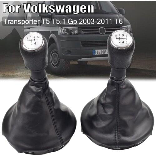 For VW Volkswagen Transporter T5 T5.1 T6 Gp 2003-2011 Gear Stick Shift Knob Leather Gaiter Boot Cover Car 5 6 Speed