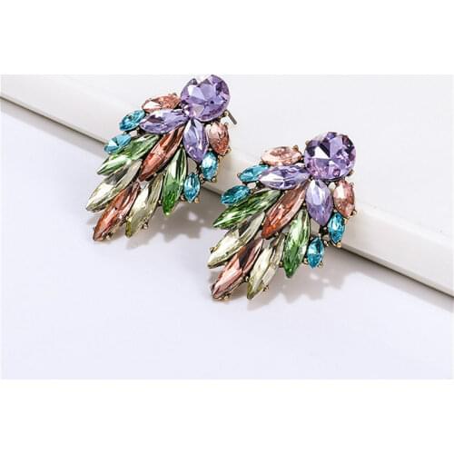 New Multi-Layer Crystal Rhinestone Earring Simple Elegant Female Earrings