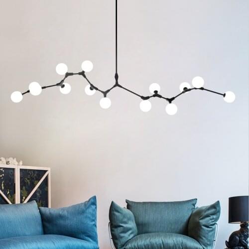 Modern Lustre G4 Led Chandelier Rod Hang Chandelier For Living Room Loft Chandelier Lighting Indoor Hanglamp Fixtures