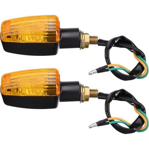 2pcs Universal Motorcycle Mini Yellow Turn Signal Blinker Indicator Light Bulb For Honda Suzuki Yamaha Motorcycle Lamp