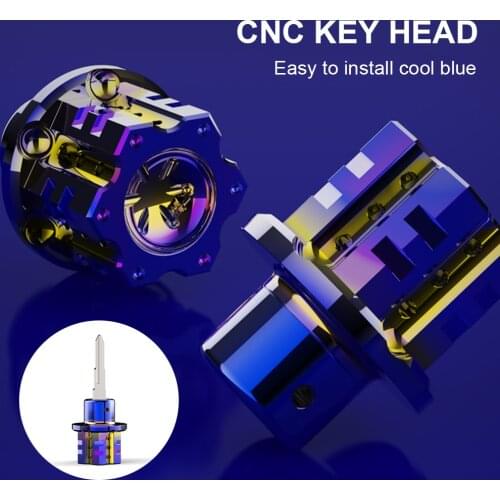 Universal Motorcycle CNC Modified Burnt Titanium Key Head Cover Racing Boat Hexagonal DIY Decor Accessories for CB190R 190X NIU