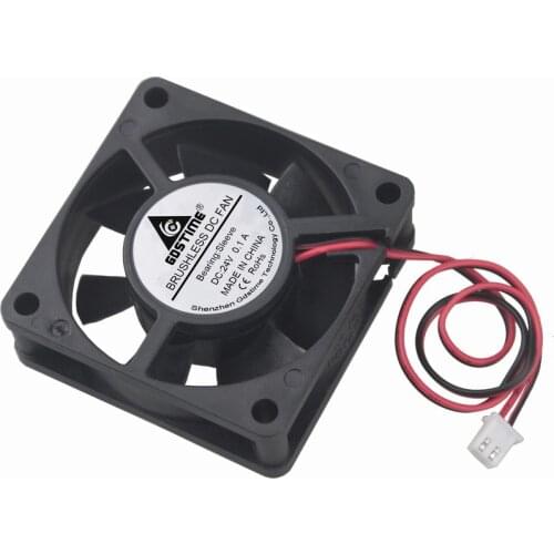 10 Pcs Gdstime 2-Wire DC 24V 60mm x 20mm Brushless Machine Equiment Cooling Fan 60x60x20mm 6020
