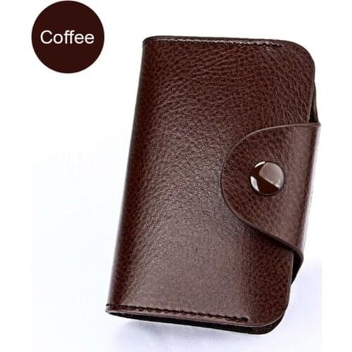 Unisex Genuine Leather Business Card Holder Wallet Bank Credit Card Case ID Holders Women Card Holder porte carte High Quality