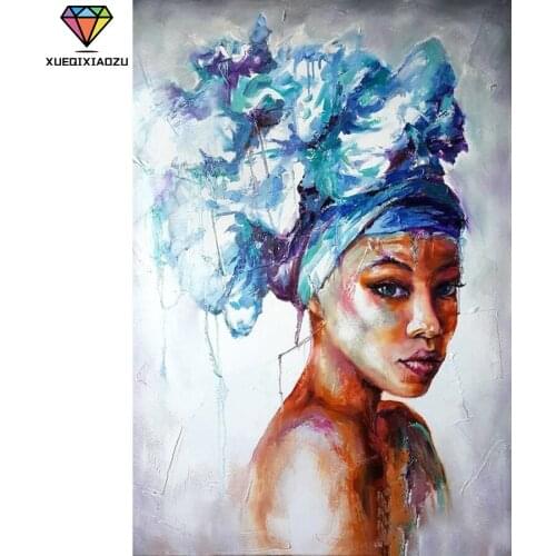 XUEQIXIAOZU Full Round Abstract oil painting Diamond drawing Diamond embroidery 5D DIY Diamond setting Home decoration gifts New