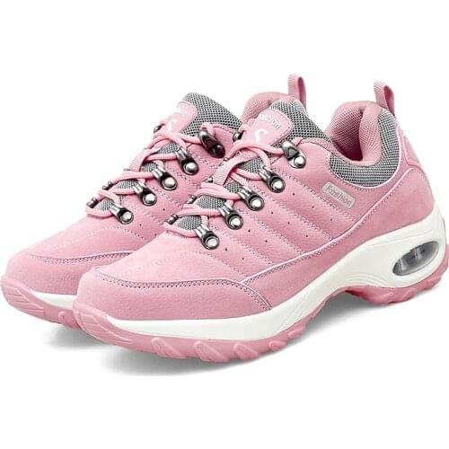 Air Cushioning Womens Ladies Casual Outdoor Hiking Shoes 35-42 Trail Trekking Sneakers Chaussure Femme Zapatillas Sport Shoes