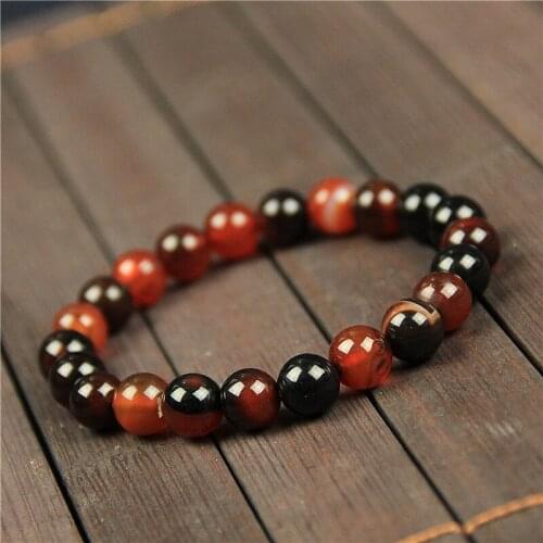 New 8MM Natural Dream Onyx Vintage Jewelry Bracelets For Women Stretch Bracelet & Bangle Wedding Pulseira Feminina,Best Gift