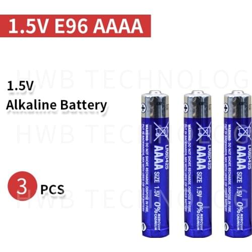 3PCS 1.5V E96 AAAA primary battery Alkaline battery dry battery laser pen, Bluetooth headset battery Free shipping
