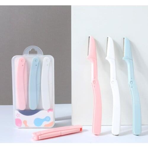 3pcs Eyebrow Trimmer Shaver Safe Blade Eye Brow Trimming Tools Eye Beauty Makeup Small Professional Eyebrow Trimming Knife