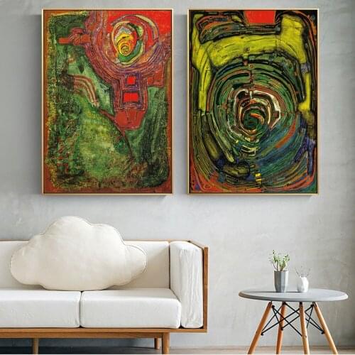 Abstract Boy With Green Hair Modern Wall Decor Canvas Painting Poster And Prints Colourful Art Picture For Kids Room Decoration