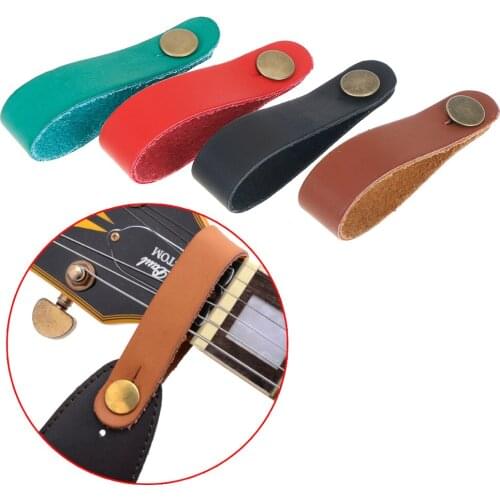 2021 Neck Strap Button Headstock Acoustic Guitar Adaptor Synthetic Leather with Strong Metal Fastener Guitarra Accessories
