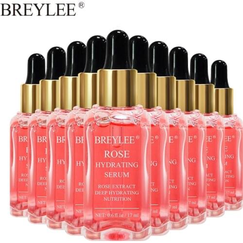 BREYLEE 10PCS Rose Nourishing Serum Face Facial Deep Hydrating Skin Care Oil-control Whitening Soothing Anti Wrinkles Beauty