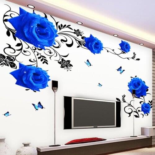 Tree Wall Stickers Birds Flower Home Vinyl Decor Wallpapers for Living Room Bedroom DIY PVC Wall Sticker Rooms Decoration