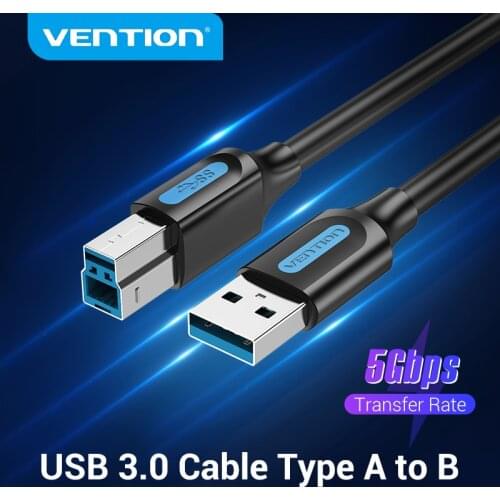 Vention USB Printer Cable USB 3.0 Type A Male to B Male USB Cable for Canon Epson ZJiang Label USB 3.0 2.0 Scanner Printer Cord