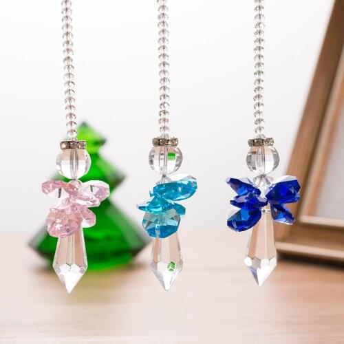 Creative Craft Angel Shape Rhinestone Pendant DIY Hanging Ornament Phone Decor