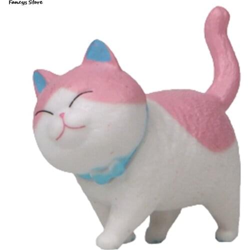 Round Cat Decoration Resin Decoration Toy Gift Girlfriend Garden Flower Pot Ornaments Car Interior Smiling Kitty Gift for KIds