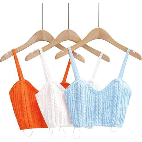 JC·KILIG 2021 Summer Womens 8-Strand Strapless Short Knitted Suspender Top S3181