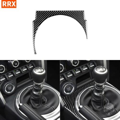 For Toyota 86 Subaru BRZ 2017-2019 Real Black Carbon Fiber Stickers Grar Box Interior Shift Surroundin Frame Car Accessories