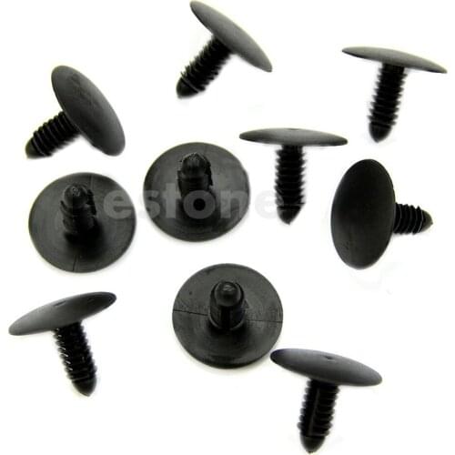 New 30 Pcs Plastic Fastener Rivet Retainer Hood Insulation Clips Black Car Accessories