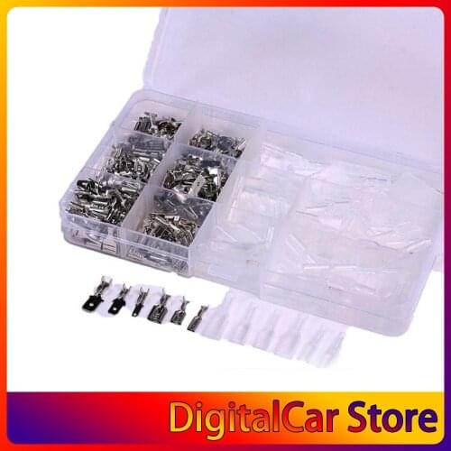 270Pcs 2.8/4.8/6.3mm Crimp Terminals Insulated Male Female Wire Connector Electrical Wire Spade Connectors Kit