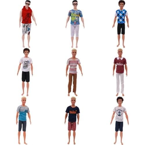 Doll Clothes Short Sleeves & Short Pants Casual Wear For Barbies Doll Outfit Clothes Accessories Boys Toy Gift