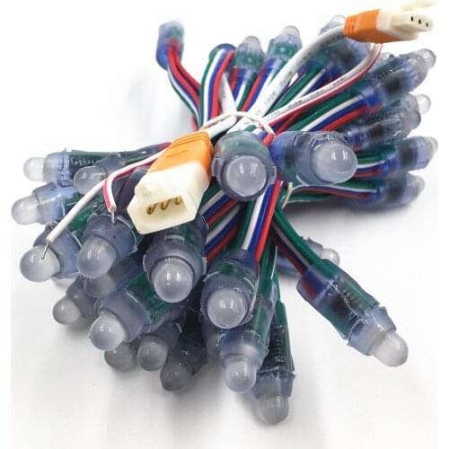 500pcs DC12V WS2811 led Pixel Modules 12mm IP67 RGB input Digital Full Color LED Pixel +350W Power adapter