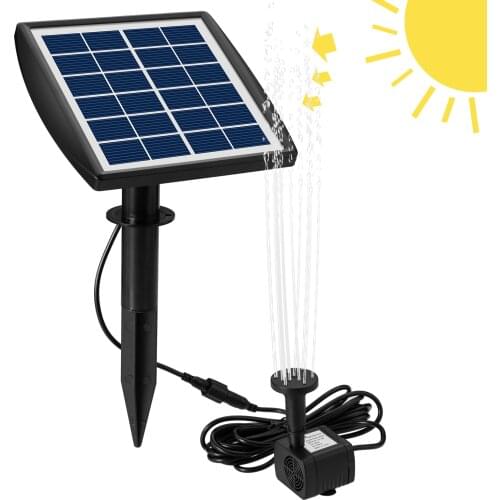 Solar Powered submersible DIY Birdbath Fountain Pump Outdoor Water Fountain Panel for Fish Tank Pond Garden Patio Lawn Pool