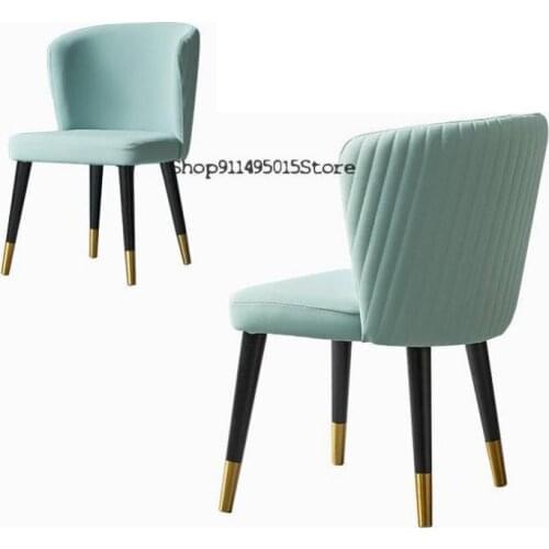 Simple Post-modern Dining Chair Light Luxury Fabric Net Red Ins Chair Nordic Solid Wood Back Chair Fashion Cafe Chair