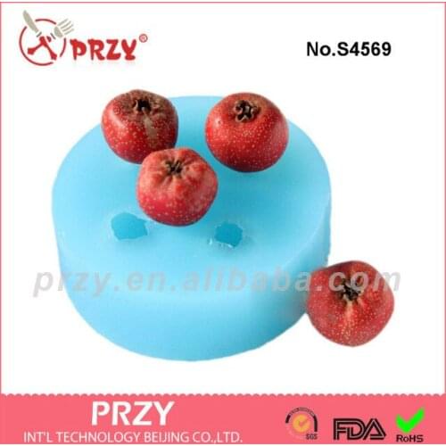 4 Hole Hawthorn Silicone Mold for Soap Food Grade Hawthorn Soap Mold Silica Gel Moulds Silicone Rubber PRZY Eco-friendly