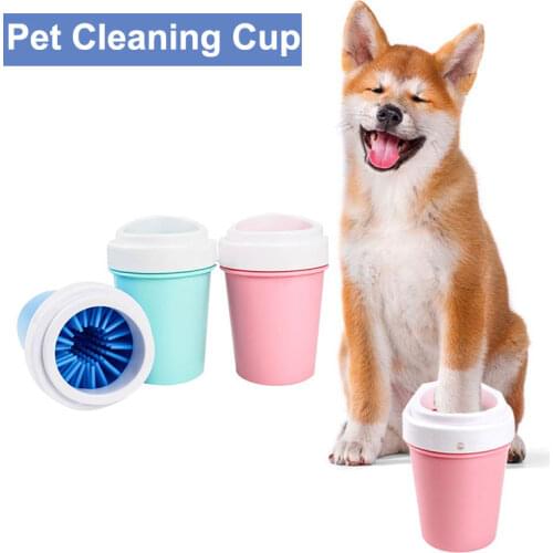 Dog Paw Cleaner Cup for Small Big Dogs Pet Feet Washer Portable Pet Cat Dirty Paw Cleaning Cups Soft Silicone Foot Washing Tools
