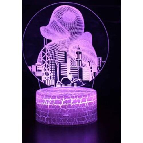 Modern architecture duck theme 3D Lamp LED night light 7 Color Change Touch Mood Lamp Christmas present Dropshippping