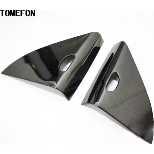 TOMEFON 2pcs For Nissan Kicks 2017 Stainless Steel Interior Styling Front Door Internal Triangle Sequin Auto Door Frame Stickers