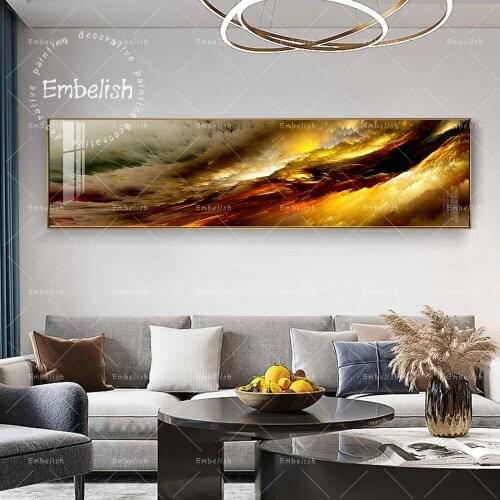 Embelish Abstract Colorful Lightning Fractal Landscape Wall Art Pictures For Living Room Home Decor Posters HD Canvas Paintings