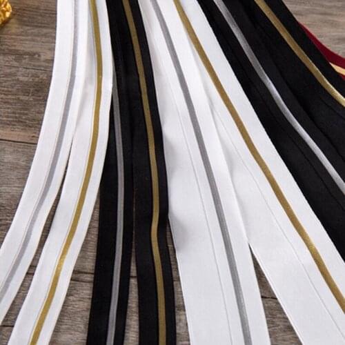 PPCrafts High Quality 10 20 40mm Gold Silver Flat Elastic Ribbon Webbing For Handwork Apparel Sewing & Fabric Edge Accessories