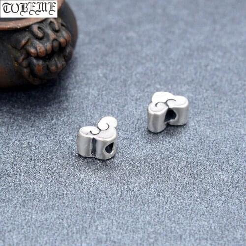 100% 990 Silver Jewelry Beads Pure Silver Lucky Symbol Beads DIY Jewelry Loose Beads