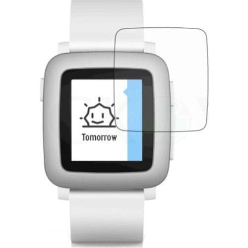 2pcs Anti-shock Soft TPU Ultra Clear Protective Film Guard For Pebble Time Smart Watch Full Screen Protector Cover (Not Glass)