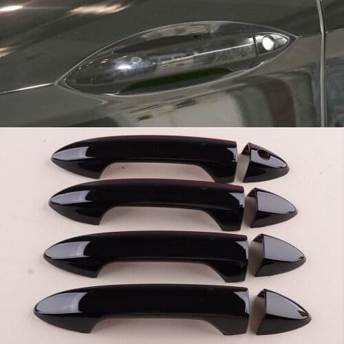 8Pcs/Set Glossy Black Car Side Door Handle Cover Trim Without Keyless Hole Fit For Honda Accord 9th 2013 2014 2015 2016 2017