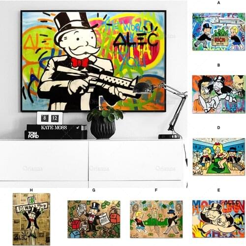 Alec Monopolis HD Wall Art Canvas Poster and Print Canvas Painting Decoration Painting Office Living Room Home Decor Cuadros
