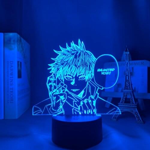 Anime Lamp Jujutsu Kaisen Satoru Gojo Led Night Light for Bedroom Decor Birthday Gift Satoru Gojo Light Jujutsu Kaisen Prize