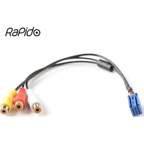 Car RCA Adapter VTR Cable For Toyota DVD Navigation 6 Pin Blue AV Port Connector for NSZT-W62G NSCT-D62D(N161)