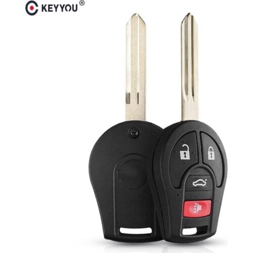 KEYYOU 10x Remote Flip Fob Car Key Shell For March Qashqai Versa Sentra Altima Tiida Maxima Sunny Sylphy Auto Key Case Fob