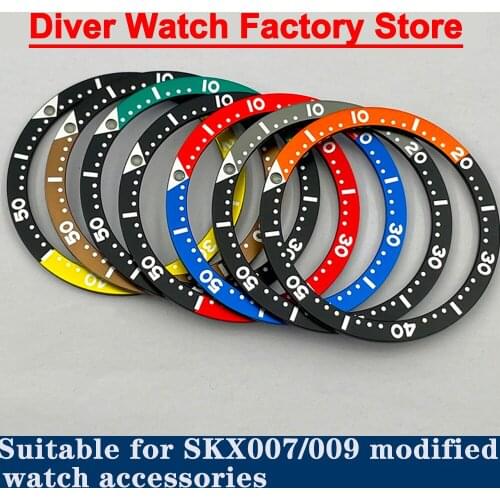 Watch Parts SKX007/009 Watch Case Chapter Ring 38mm*31.5mm For NH35/36 Movement SKX Case Watch Bezel Insert