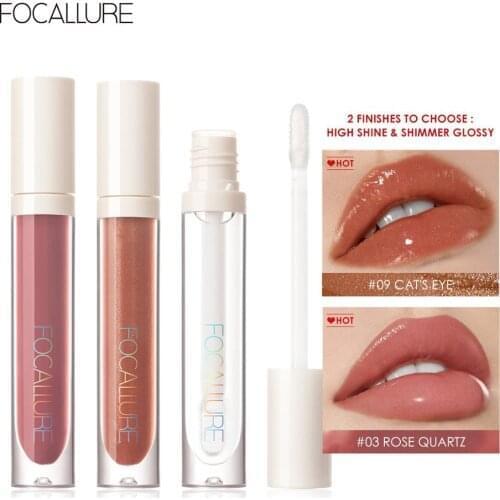 FOCALLURE PLUMPMAX Nourise Lip Glow High Shine&Shimmer Glossy Lips Makeup Non Sticky Plumping Lip Gloss