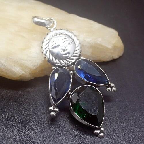 Gemstonefactory Jewelry Big Promotion 925 Silver Amazing Fashion Hot Sale Topaz Women Ladies Mom Gifts Necklace Pendant 0350