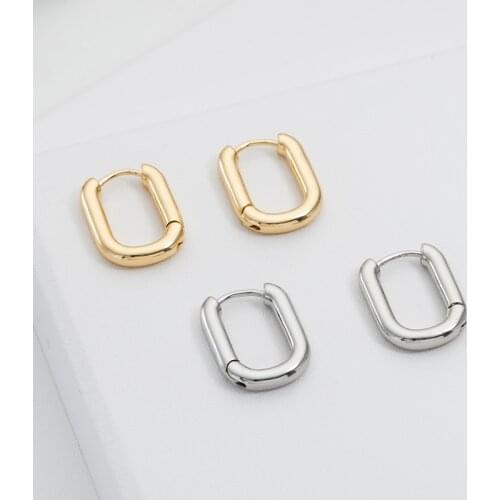 Jaeeyin 2020 Charm Trendy Jewelry Chunky Gold Color Hoop Vintage Simple O Shaped Minimalist Fine Earring Gift Party Accessories