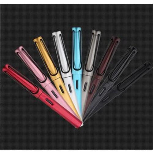 Lamyw2 style red gold Ingenuitying roller pen Office School ink pen with box Gift black red Grey metal ink roller pen silver