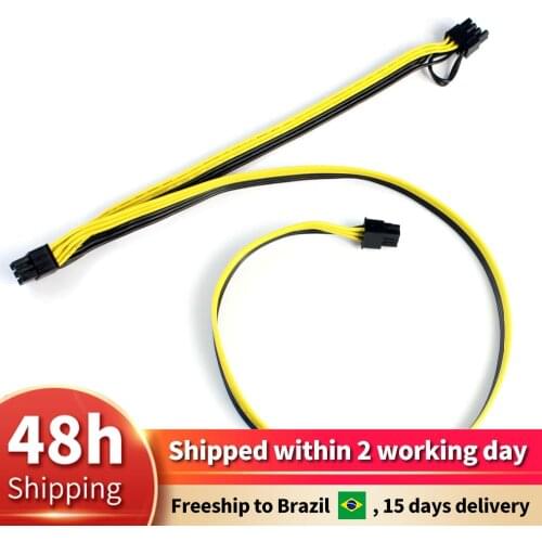 Modular PSU Power Supply Cables PCI e 6pin to PCI-e 8 pin 6+2pin PCI Express Internal Power Splitter Ribbon Cable F21517